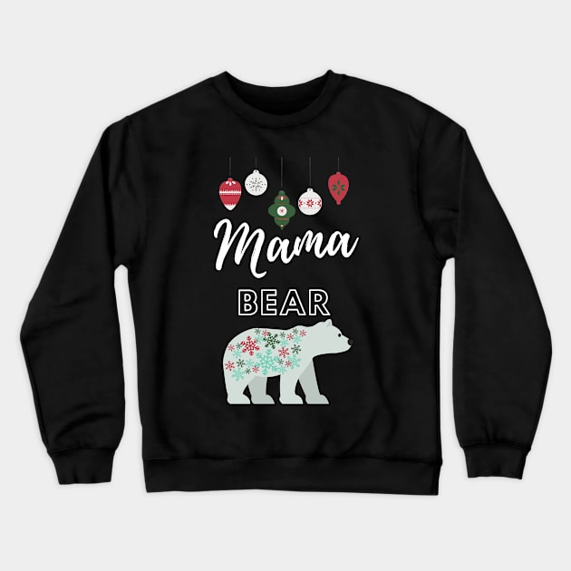 Christmas Theme Polar Mama Bear Crewneck Sweatshirt by EdenLiving